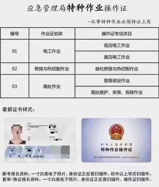石家莊應(yīng)急管理局特種作業(yè)證考試報名